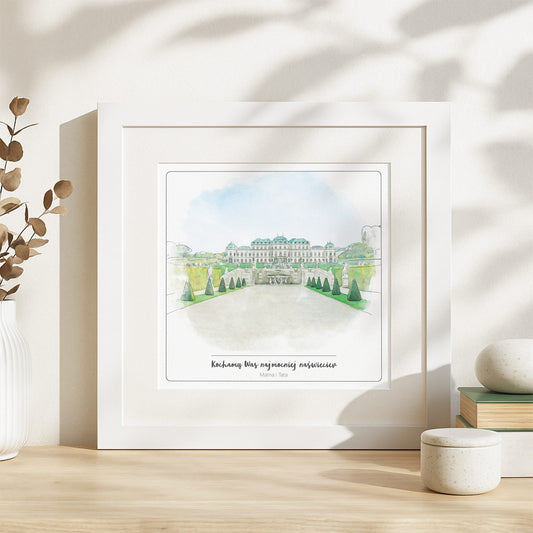 Personalisierte Aquarellskizze Ihres Hochzeitsortes